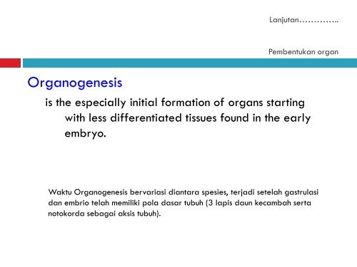 07. Interaksi Jaringan dan Organogenesis - aff fkh ipb