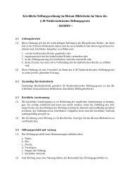 Kirchliche Stiftungsordnung - Bistum Hildesheim