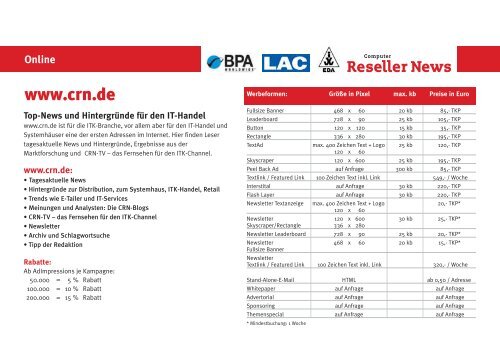 MEDIADATEN 2007 - CRN.de