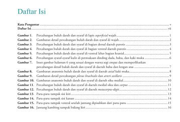 DAFTAR ISI-Atlas neuroangiologi dan organologi kambing - aff fkh ipb
