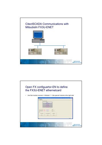 Mitsubishi FX3U-ENET en CitectSCADA - Induteq