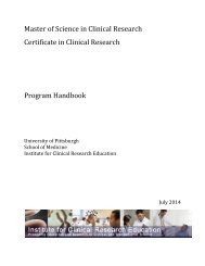 Student Handbook - Institute for Clinical Research Education