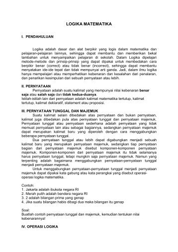 Bab 2. LOGIKA MATEMATIKA - Blog at UNY dot AC dot ID