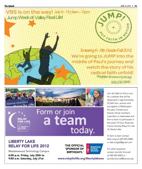 here - The Liberty Lake Splash