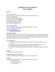 Qualitative Research Methods Course Syllabus - University of ...