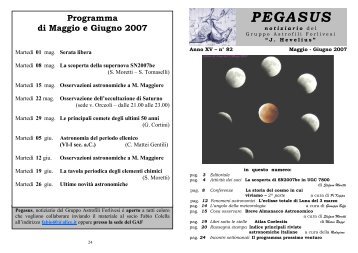 PEGASUS - Gruppo Astrofili Forlivesi