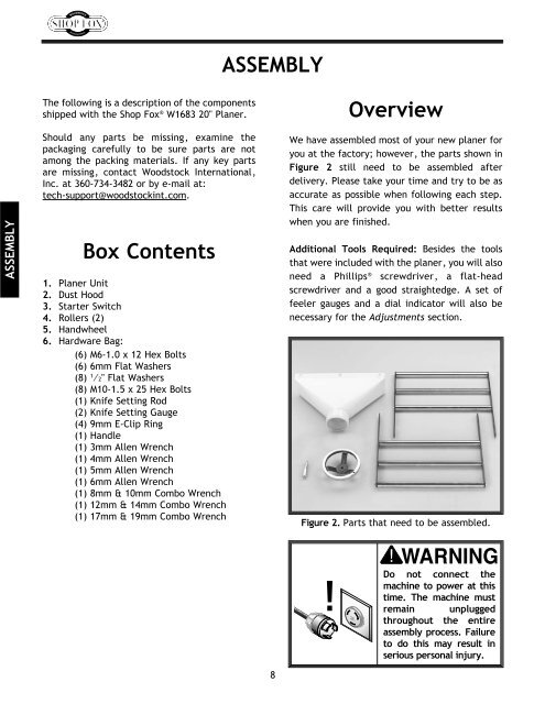 W1683 Manual - Grizzly Industrial Inc.