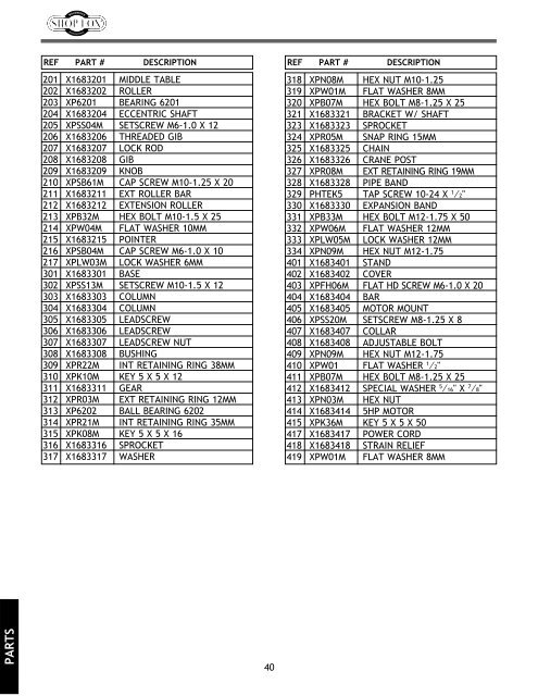 W1683 Manual - Grizzly Industrial Inc.