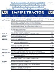 Pre-Owned Equipment List - Call or Stop In Today ... - Empire Tractor