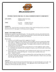 Commencement Ceremony Information - Oklahoma State University ...