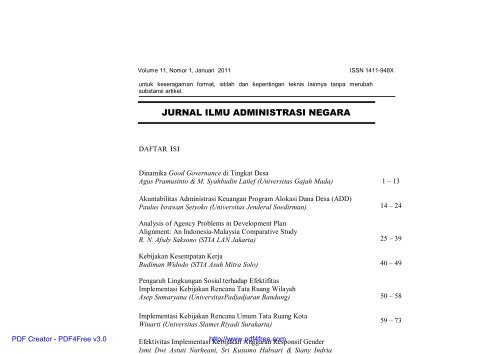 jurnal ilmu administrasi negara - perpustakaan universitas riau