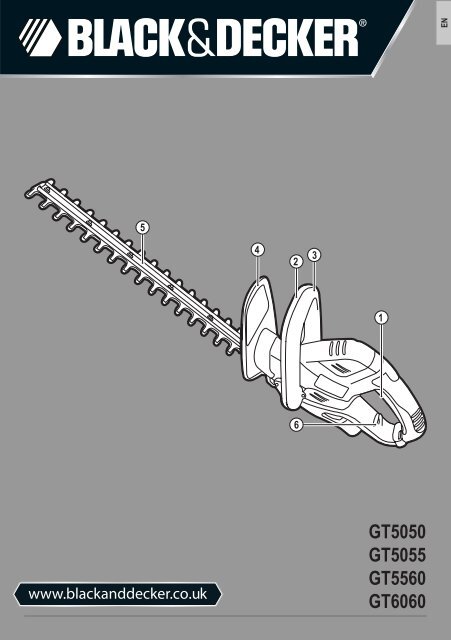 Image of Black & Decker GT5050 hedge trimmer on Black & Decker website