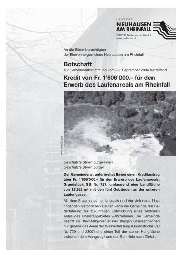 Botschaft - Gemeinde Neuhausen am Rheinfall