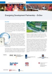 EnDev Factsheet - SDC Climate Change and Environment Network