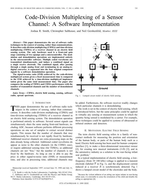 Code-division multiplexing of a sensor channel: a ... - MIT Media Lab