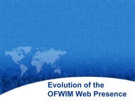 Recent History of OFWIM Web Presence