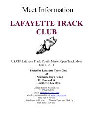 lafayette track club - USATF Southern Association