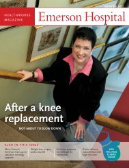 After a knee replacement - Emerson Hospital