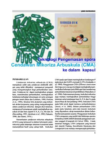 PENDAHULUAN Cendawan mikoriza arbuskula (CMA ... - Hortikultura