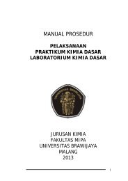 MANUAL PROSEDUR - Jurusan Kimia - Universitas Brawijaya