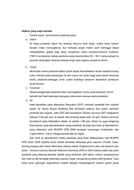 Hadirin yang saya hormati