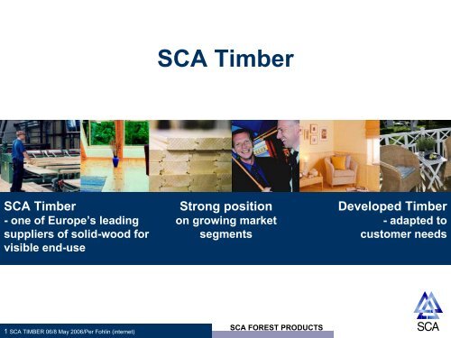 SCA Timber - SCA Forest Products AB