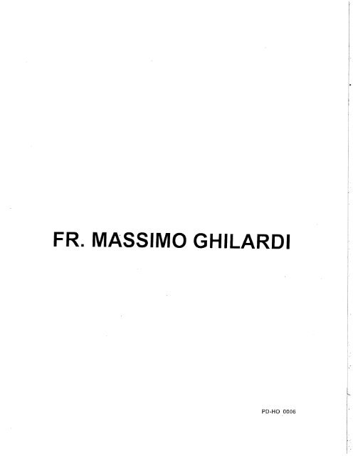 FR. MASSIMO GHILARDI - Archdiocesedocuments.org