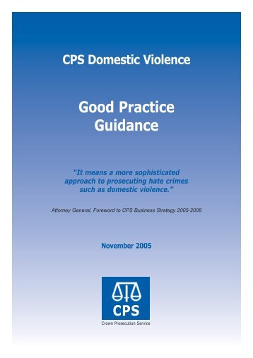 Domestic Violence Good Practice Guidance - Crown Prosecution ...
