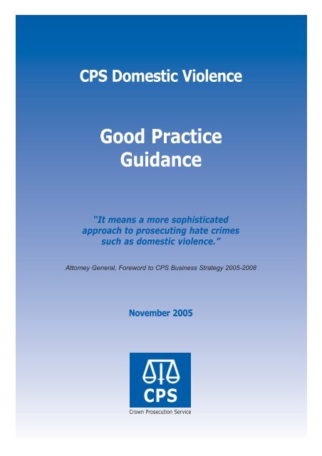 Domestic Violence Good Practice Guidance - Crown Prosecution ...