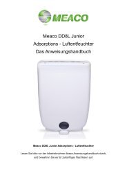 Meaco DD8L Junior Adsorptions - Luftentfeuchter Das ...