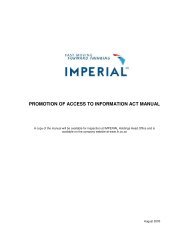 Access to Information - IMPERIAL Logistics