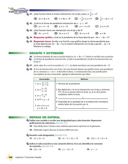 Funciones lineales