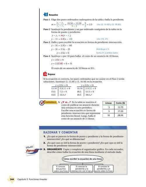 Funciones lineales