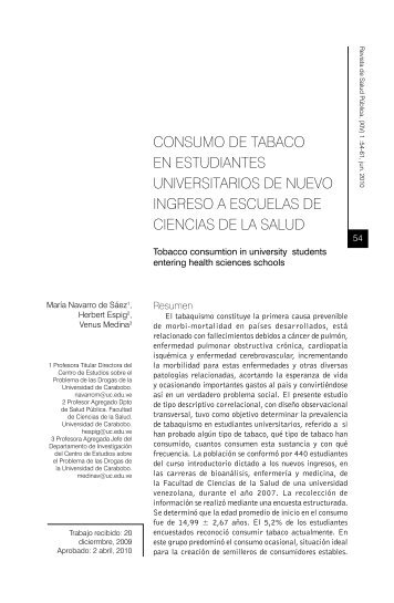 Consumo de tabaco en estudiantes universitarios de nuevo ingreso ...