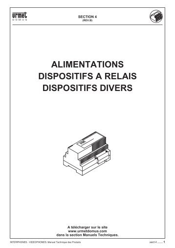 manuel alimentations.. - Urmet