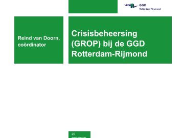 Het GROP bij de GGD Rotterdam-Rijnmond