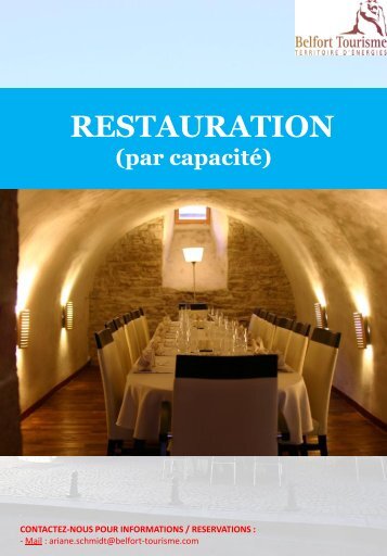 Restauration (par capacité décroissante) - Belfort Tourisme