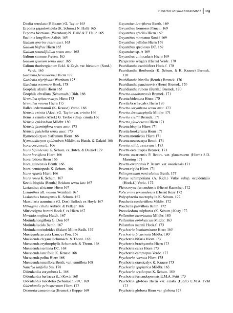 A checklist of the Rubiaceae (coffee family) of Bioko and Annobon ...