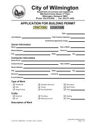 application for building permit - City of Wilmington, Delaware