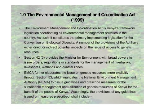 The Kenyan ABS Regulations- Implementation Experiences and ...