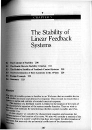 The Stability of Linear Feedback Systems