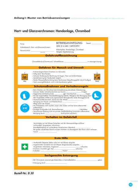 betriebsanweisungen für tätigkeiten mit gefahrstoffen
