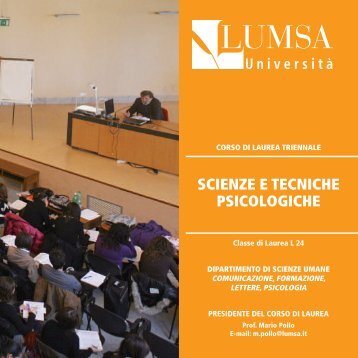 Scienze e Tecniche Psicologiche A.A. 2012-2013 - Lumsa