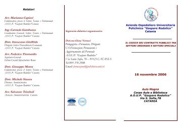 Brochure def1 lavori pubblici 2.pub - Policlinico di Catania