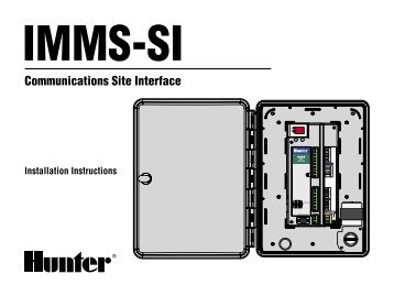 IMMS SI Owner's Manual - Hunter Industries
