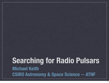 Pulsar searching: principle and packages