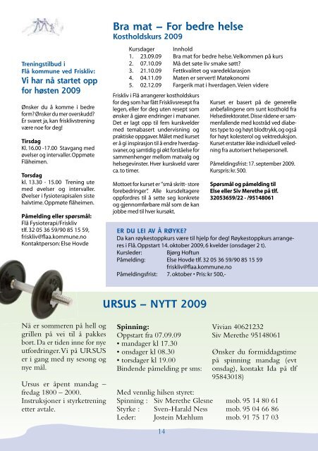 Her kan du lese/laste ned FlÃƒÂ¸vÃƒÂ¦ringen nr 3/2009 - FlÃƒÂ¥ kommune