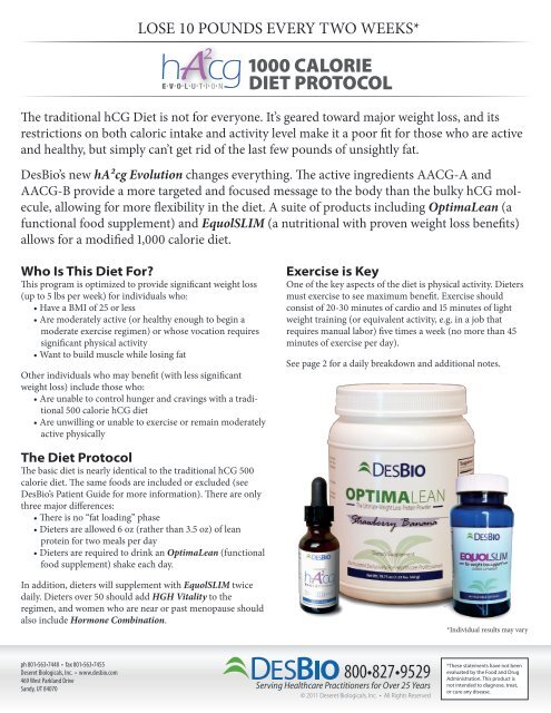 Doc 1000 Calorie Protocol Overview Evolving Nutrition Doc 1000 Calorie Protocol Overview Evolving Nutrition