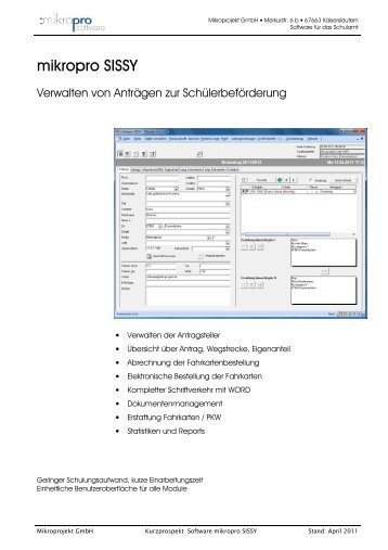 Kurzprospekt (PDF) - mikroprojekt GmbH