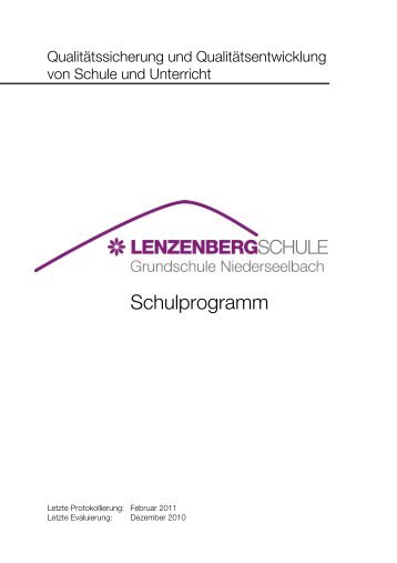 Schulprogramm der Lenzenbergschule - Stand 2010/2011